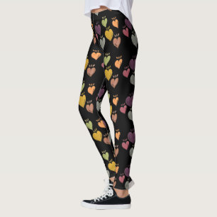 Legging Impressão de padrão cardíaco