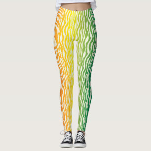 Legging Impressão de Padrão Zebra Colorida