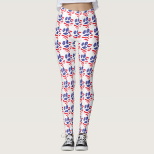 Legging Impressão de Paw Patriótica