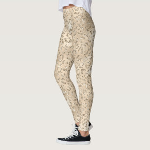 Legging Impressão de Pele Castanha Chita Leopard