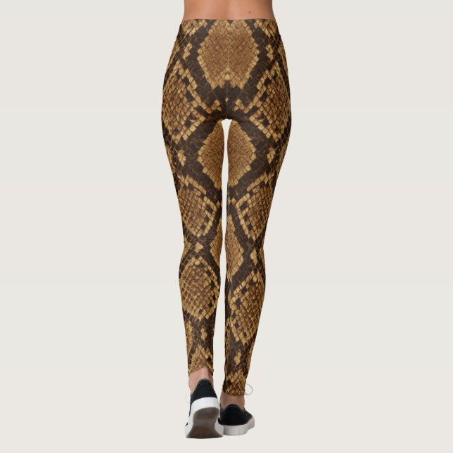 Legging Impressão de Pele de Cobra Python (Verso)