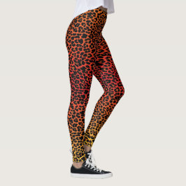Legging Impressão de pele de Leopardo Sunset