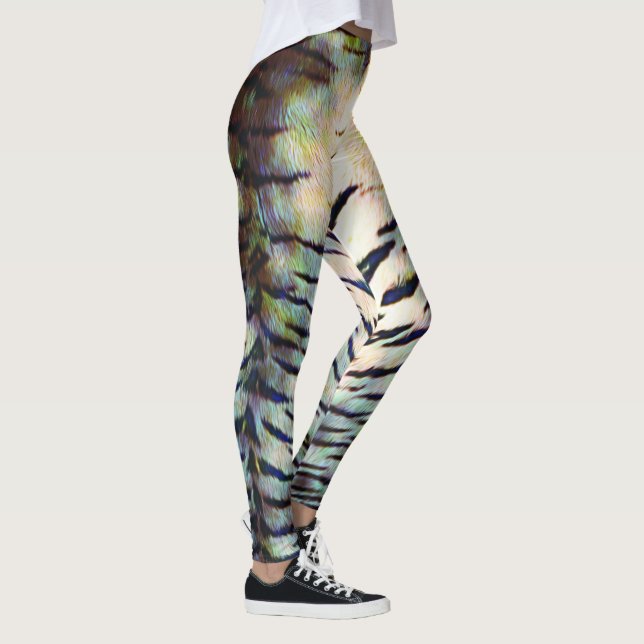 Legging Impressão de Pele de Tigre Elétrico (Direita)