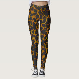 Legging Impressão de pele Safari Giraffe