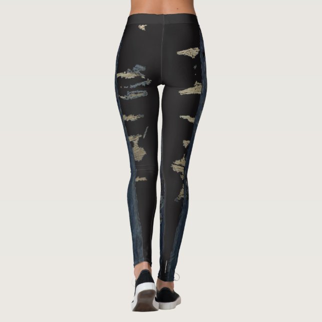 Legging Impressão de pernas para o Denims (Verso)