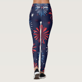 Legging Impressão de Petardo 4 de Julho