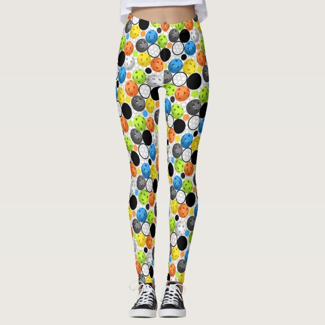 Legging Impressão de Pickleball, multi cor (Frente)