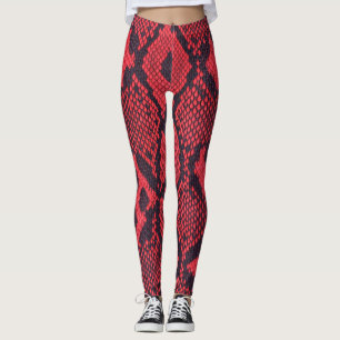 Legging Impressão de Python Vermelho