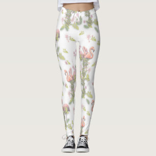 Legging Impressão de repetição do céu azul nublado e Flami