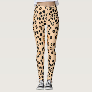 Legging Impressão de rosto de Leopardo feroz