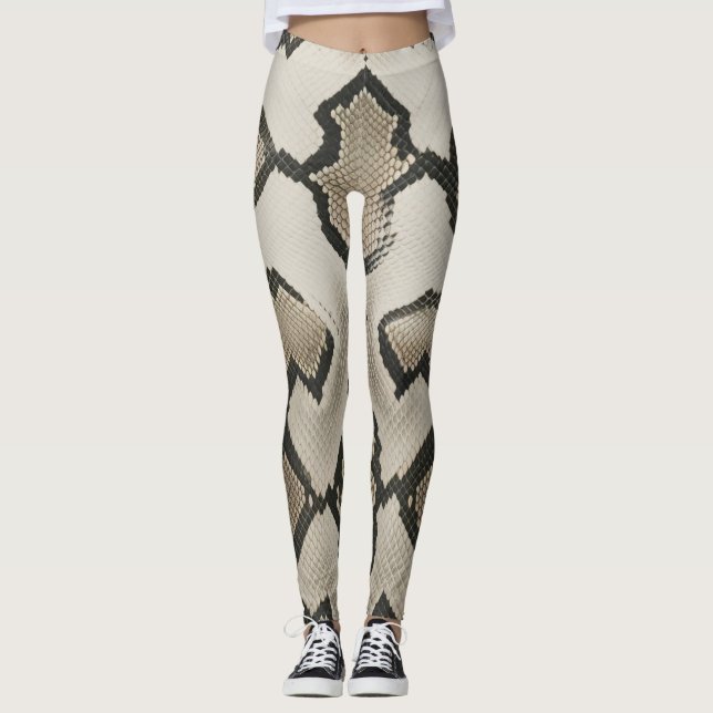 Legging impressão de textura anaconda elegante (Frente)