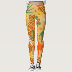 Legging Impressão de Tiki