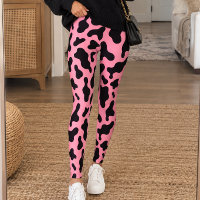 Impressão de Vaca Preta Rosa