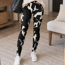 Impressão de Vaca Preto e Branco
