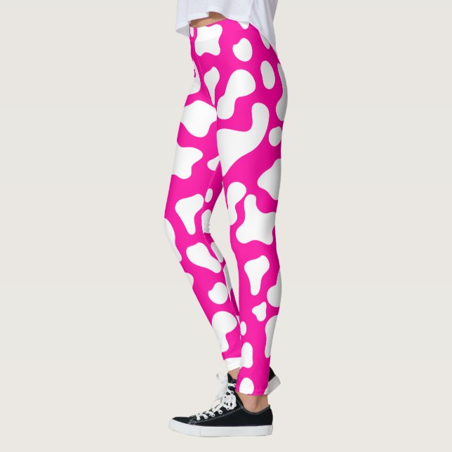 Legging Impressão de vaca rosa (Esquerda)
