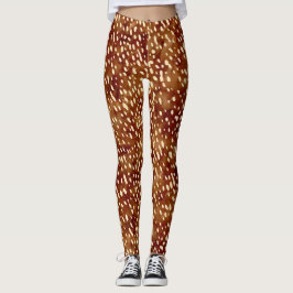 Legging Impressão de veado de aquarela