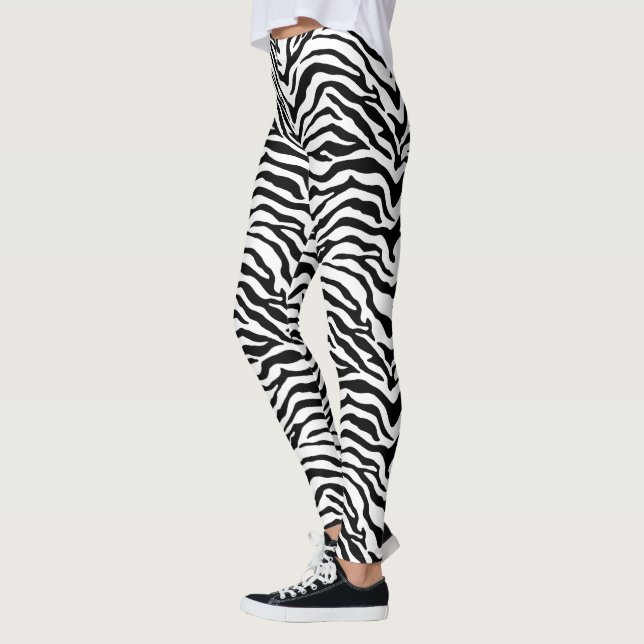 Legging Impressão de zebra branca e negra (Esquerda)