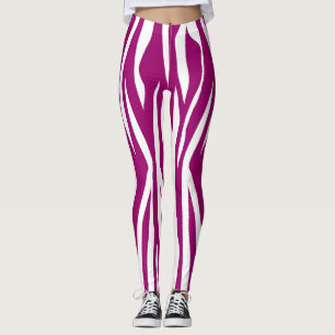 Legging Impressão de Zebra Magenta