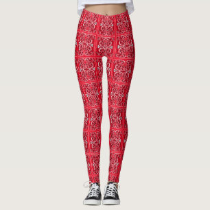 Legging Impressão do Bandana alguma cor
