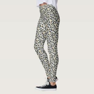 Legging Impressão do Leopardo Branco da Neve