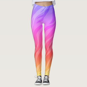 Legging Impressão do Rainbow Zebra