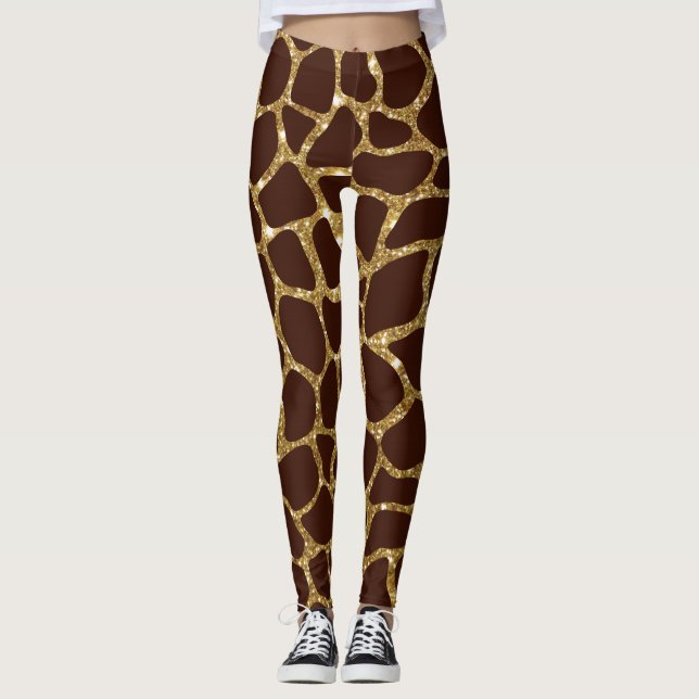 Legging Impressão Dourada em animais com brilho (Frente)