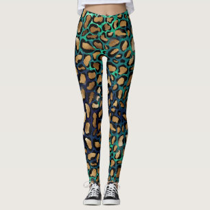 Legging Impressão em animais azuis e rasos