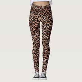 Legging Impressão em animais de leopardo-chic monograma