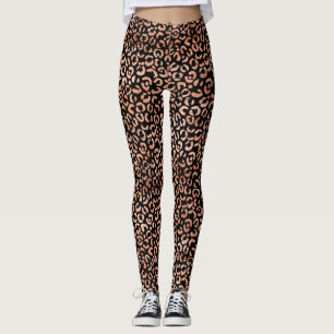 Legging Impressão em animais de leopardo-chic monograma