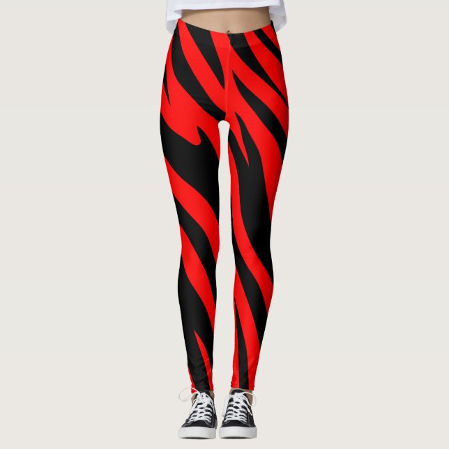 Legging impressão em vermelho e preto (Frente)