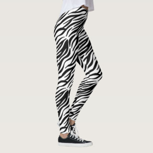 Legging Impressão em Zebra Preta e Branca