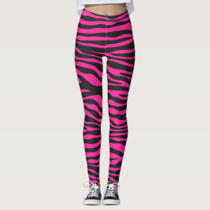 Legging Impressão em Zebra Rosa e Negra