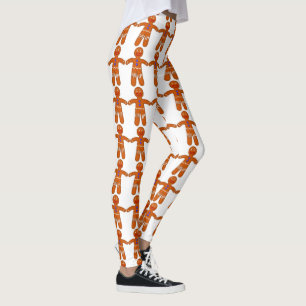 Legging Impressão engraçado do homem de pão-de-espécie