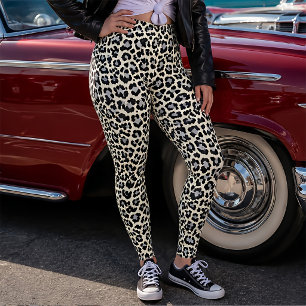 Legging Impressão impressionante do leopardo de neve do