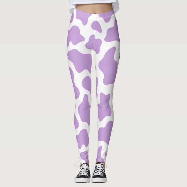Legging impressão kawaii púrpura pastel (Frente)
