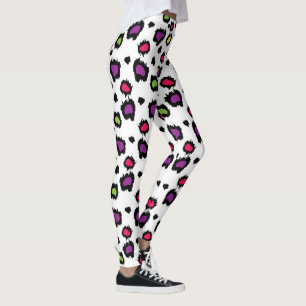 Legging Impressão/Leggins Leopardo Multicoloridas