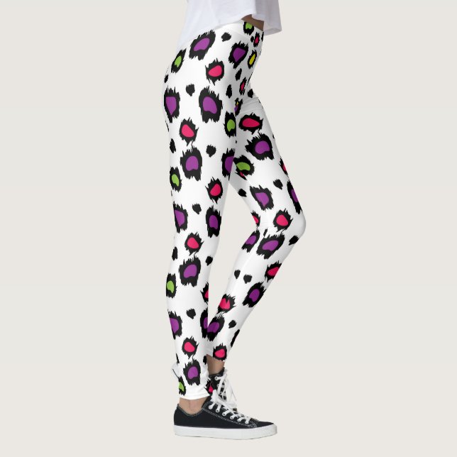 Legging Impressão/Leggins Leopardo Multicoloridas (Direita)
