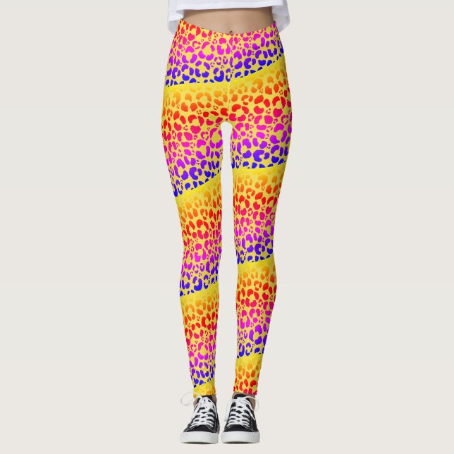 Legging Impressão Leopard de Faixa de Doce (Frente)