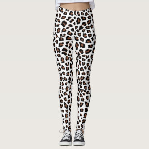 Legging Impressão Leopardo Branco