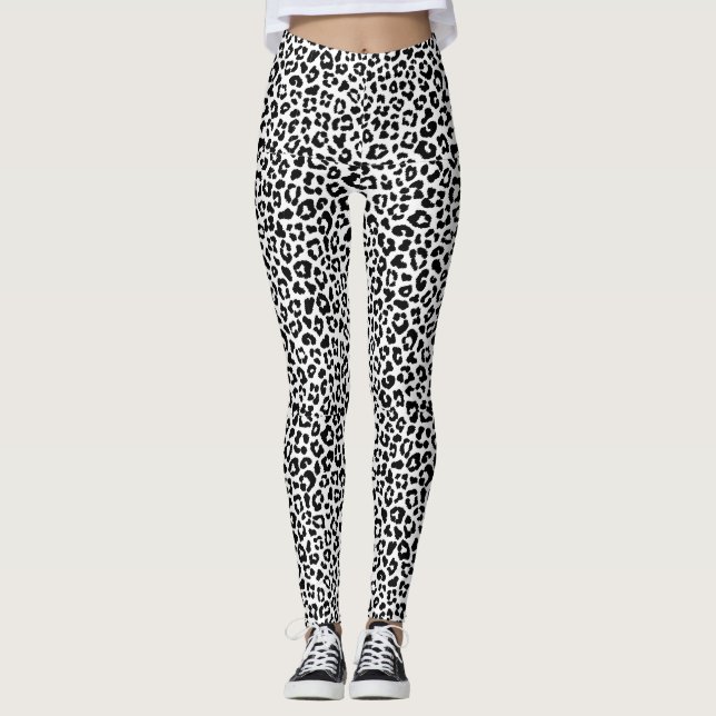 Legging Impressão Leopardo Chita Preta (Frente)