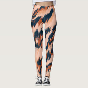 Legging Impressão Leopardo: Design sem costura têxtil.