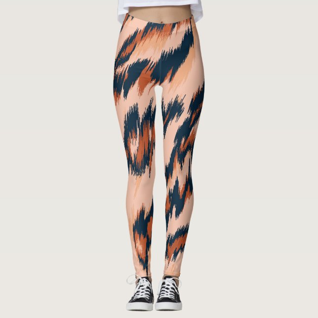 Legging Impressão Leopardo: Design sem costura têxtil. (Frente)