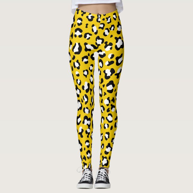 Legging Impressão Leopardo, Manchas Leopardo, Leopardo Ama (Frente)