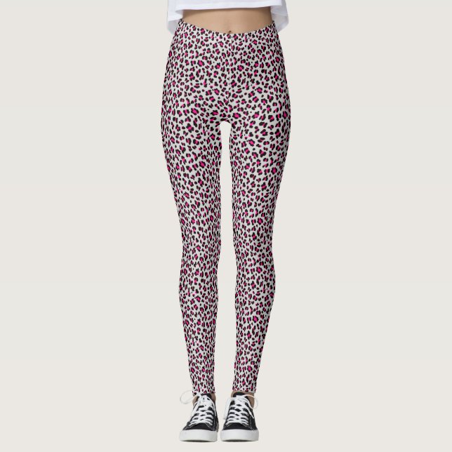 Legging Impressão Leopardo Neon Pink (Frente)