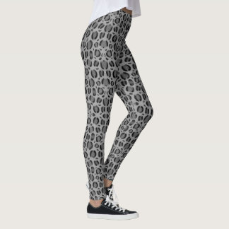 Legging Impressão Leopardo Preto e cinza