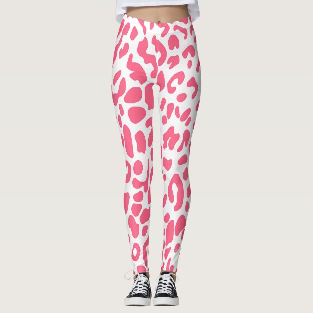 Legging Impressão Leopardo Rosa (Frente)