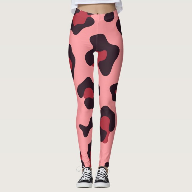 Legging Impressão Leopardo Rosa (Frente)