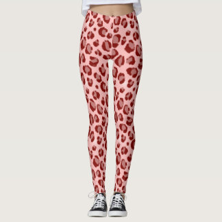 Legging Impressão Leopardo Rosa