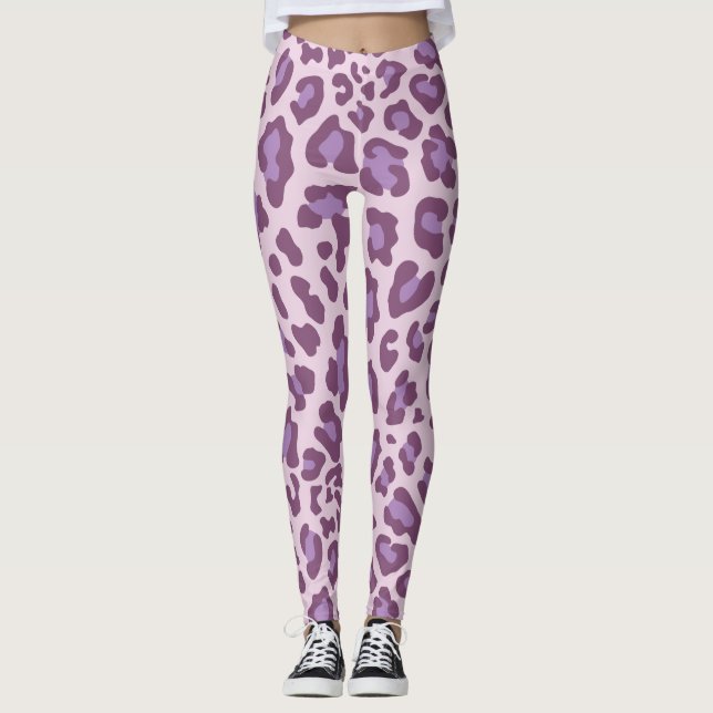 Legging Impressão Leopardo Roxo (Frente)