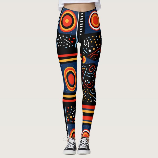 Legging Impressão moderno africano (Frente)